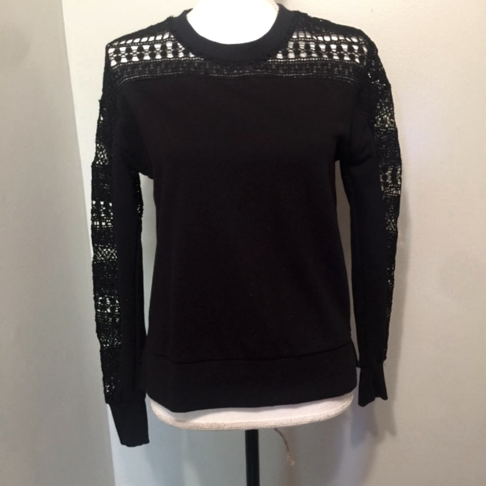 - Max Jeans Black Lace Sweater Small EUC